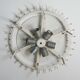 60's mid century doria ice glass light ceiling fixture with 32 glass tubes