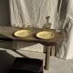 Set of 2 large yellow plates without brand D25.5