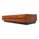 Vintage rosewood low sideboard / lowboard with drawers made in the 60s