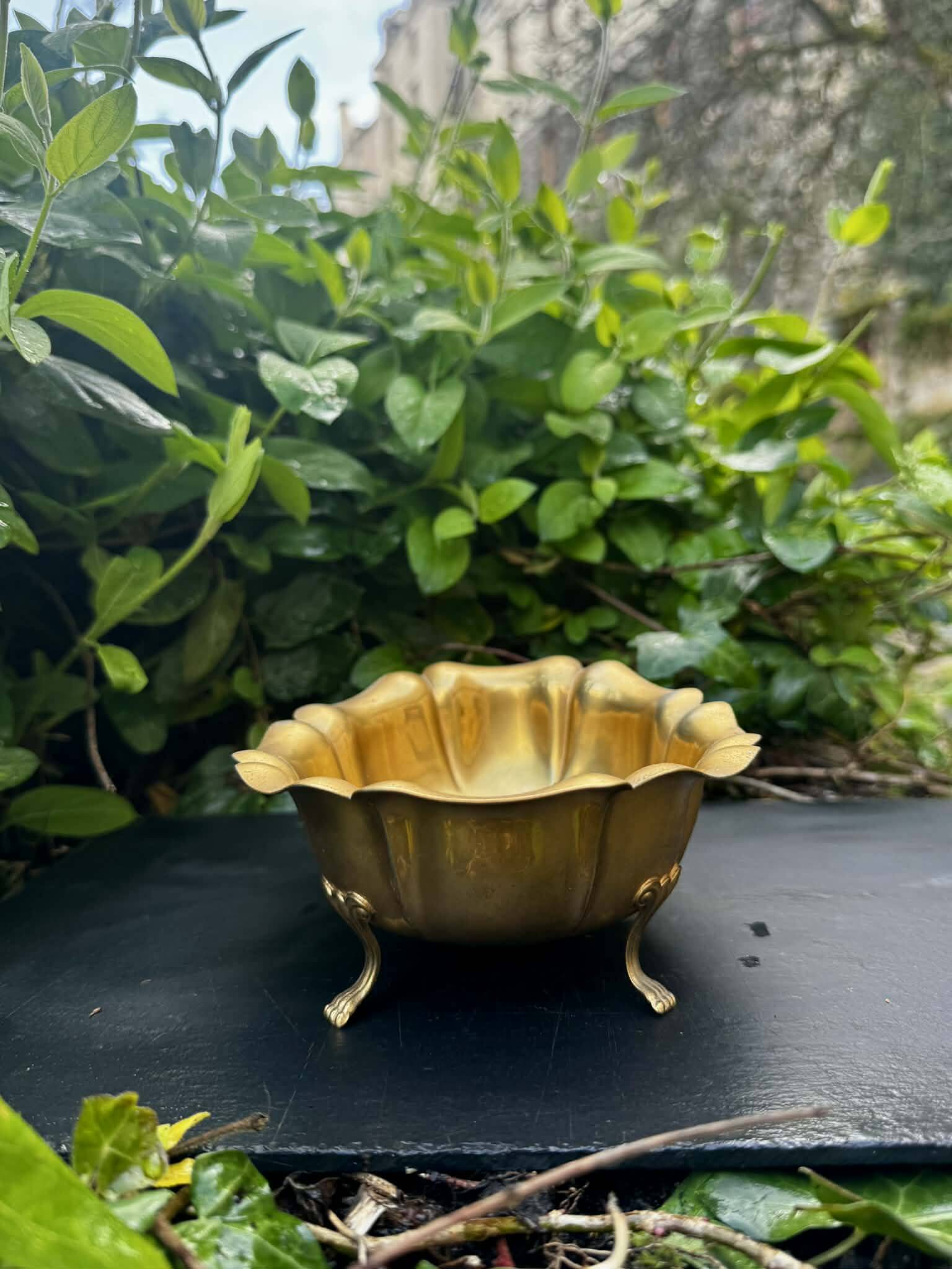 Brass centrepiece tray in Louis XV style.