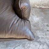 Michel Cadestin 1970s Dark Brown Leather 4-Piece Modular Sofa for Airborne