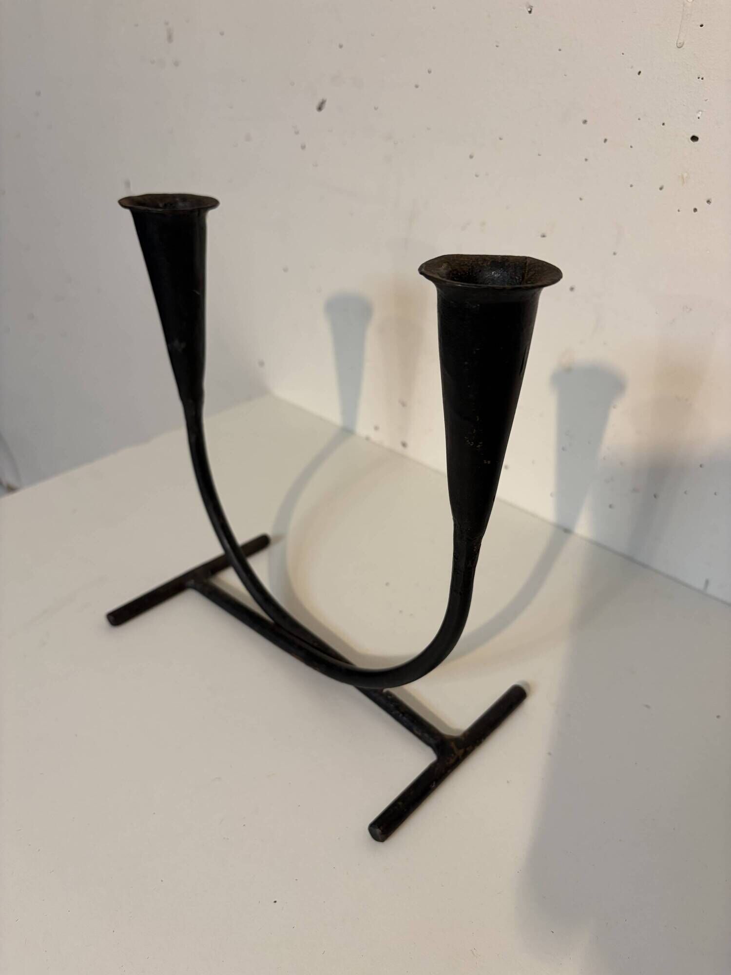 Pair of candlesticks, Folk art, 1950
