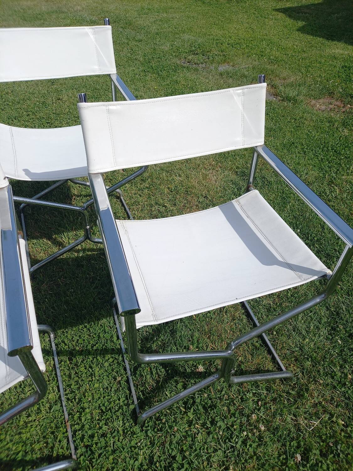 4 vintage charm leather director's armchairs