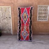 Moroccan carpet Boucherouite colored - 88 x 209 cm