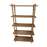 Rattan shelf and bamboo vintage year 50