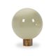 Lampe boule en verre opalescent et bronze patiné.  Contemporain.