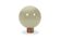 Opalescent glass ball lamp with patinated bronze. Contemporary.