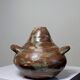 Petit vase brutaliste artisanal céramique vernissée début des années 2000