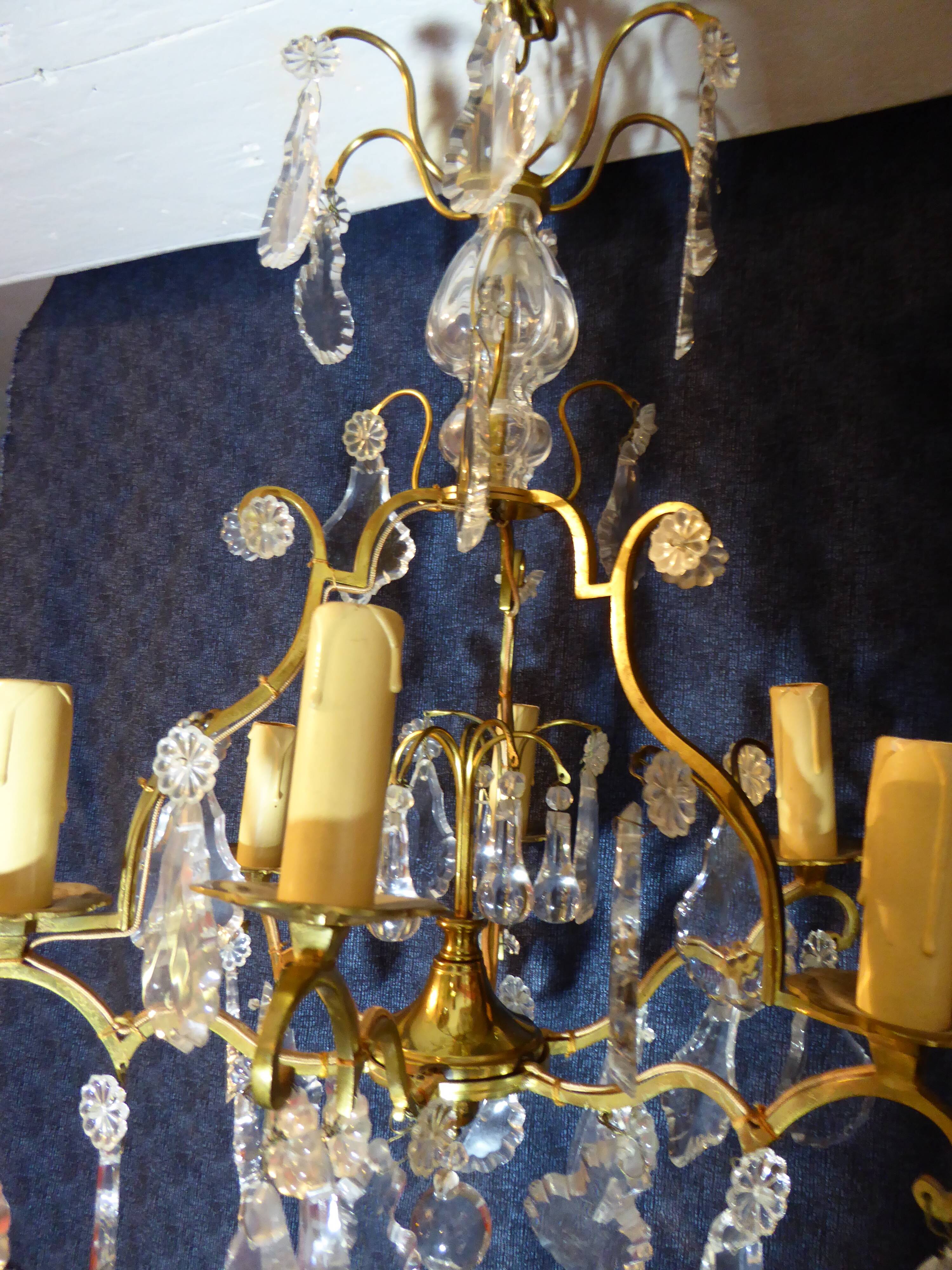 Cage chandelier with tassels