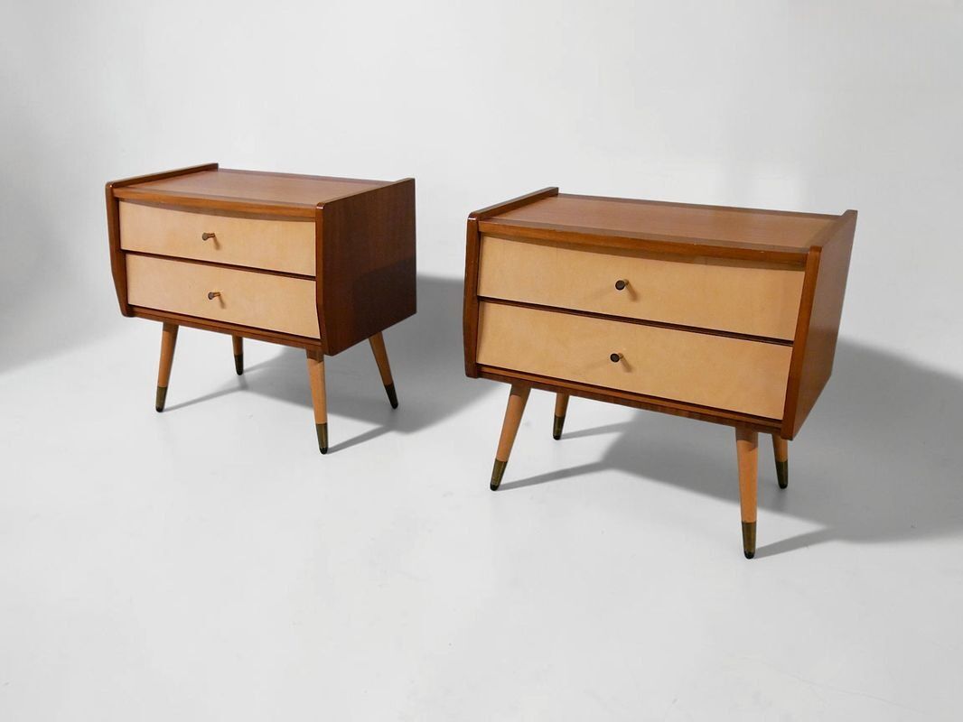 Paire de chevet Scandinave - Vintage circa 1960 1970