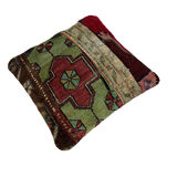 Vintage Turkish Patchwork Rug Cushion Cover 40x40 cm