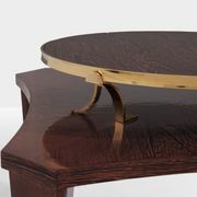 Alberto Pinto pair of wenge and brass side tables 1990