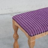 Tabouret danois du milieu du siècle en chêne style Henning Kjaernulf