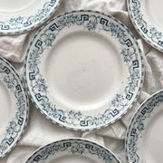 6 assiettes plates en terre de fer « Athènes » Saint Amand et Hamage