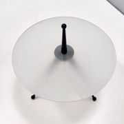 Tripod Beech and Glass Side Table in the Style of Cesare Lacca, Italy, 1980s
