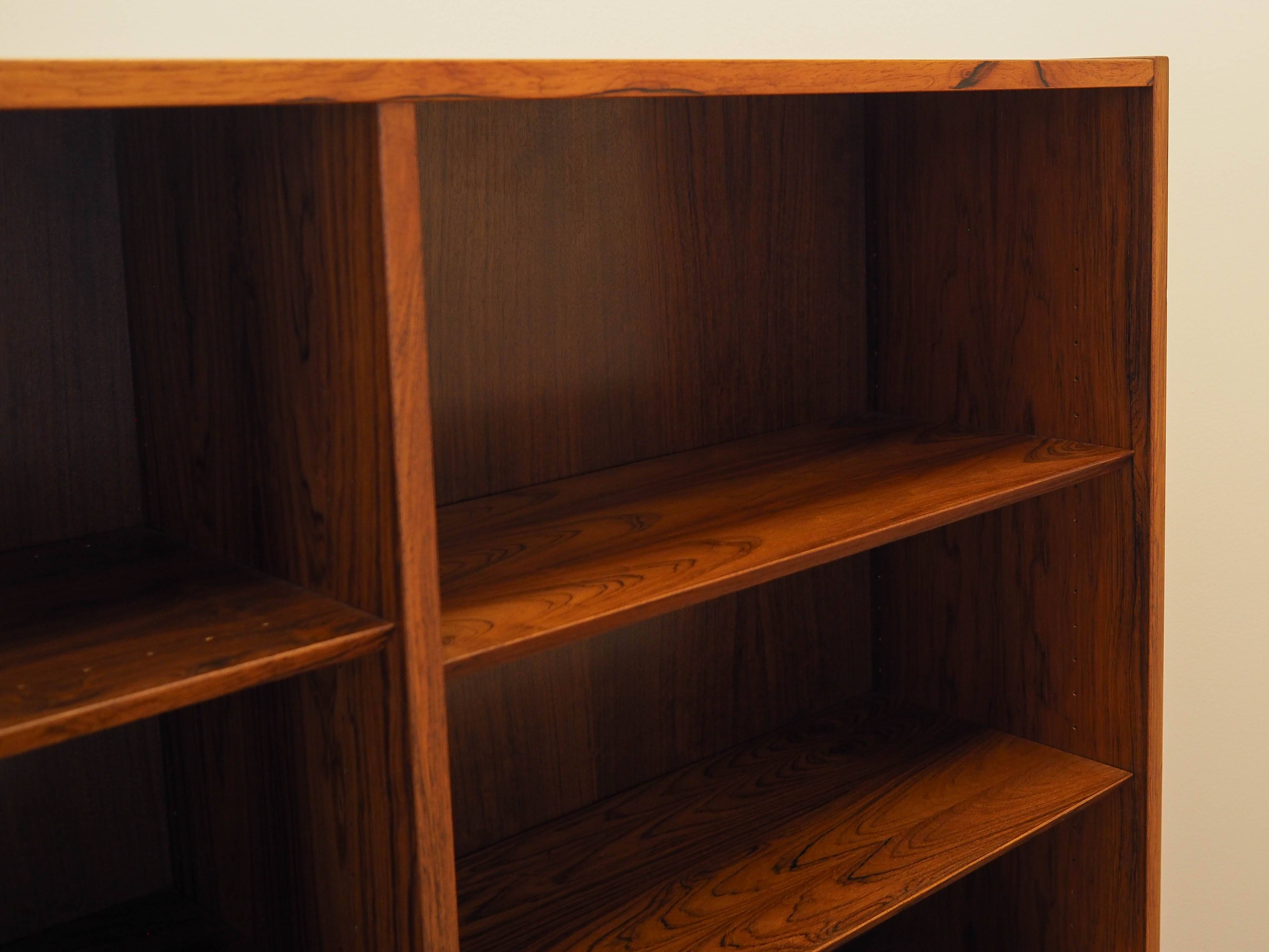 Rosewood bookcase, Danish design, 1970s, manufactured by Hundevad