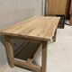 Solid wood table with beautiful natural grains.