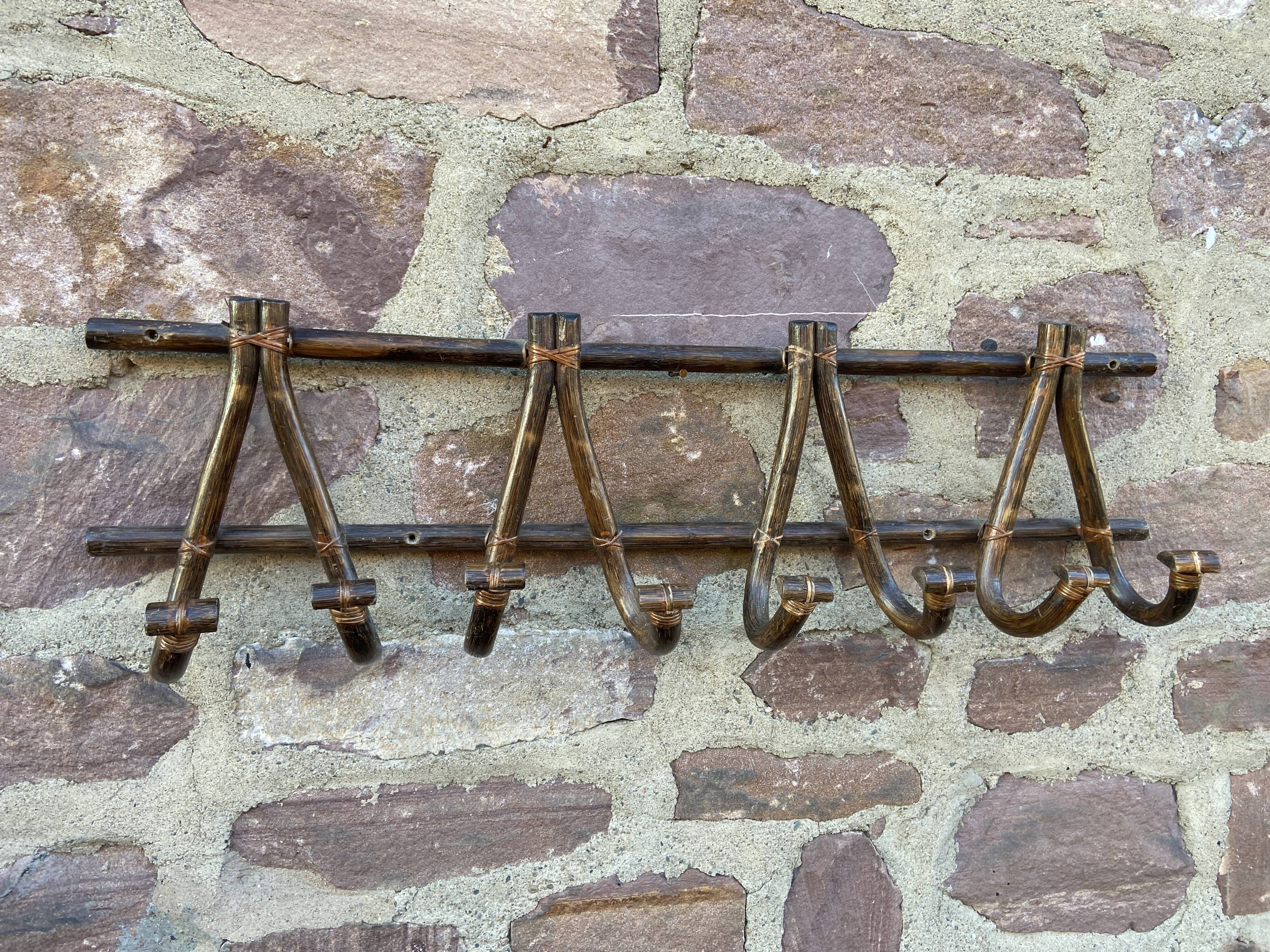 Coat rack bentwood hook style faux bamboo