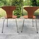Set of 2 chairs 3105 Mosquito by Arne Jacobsen for Fritz Hansen 50s