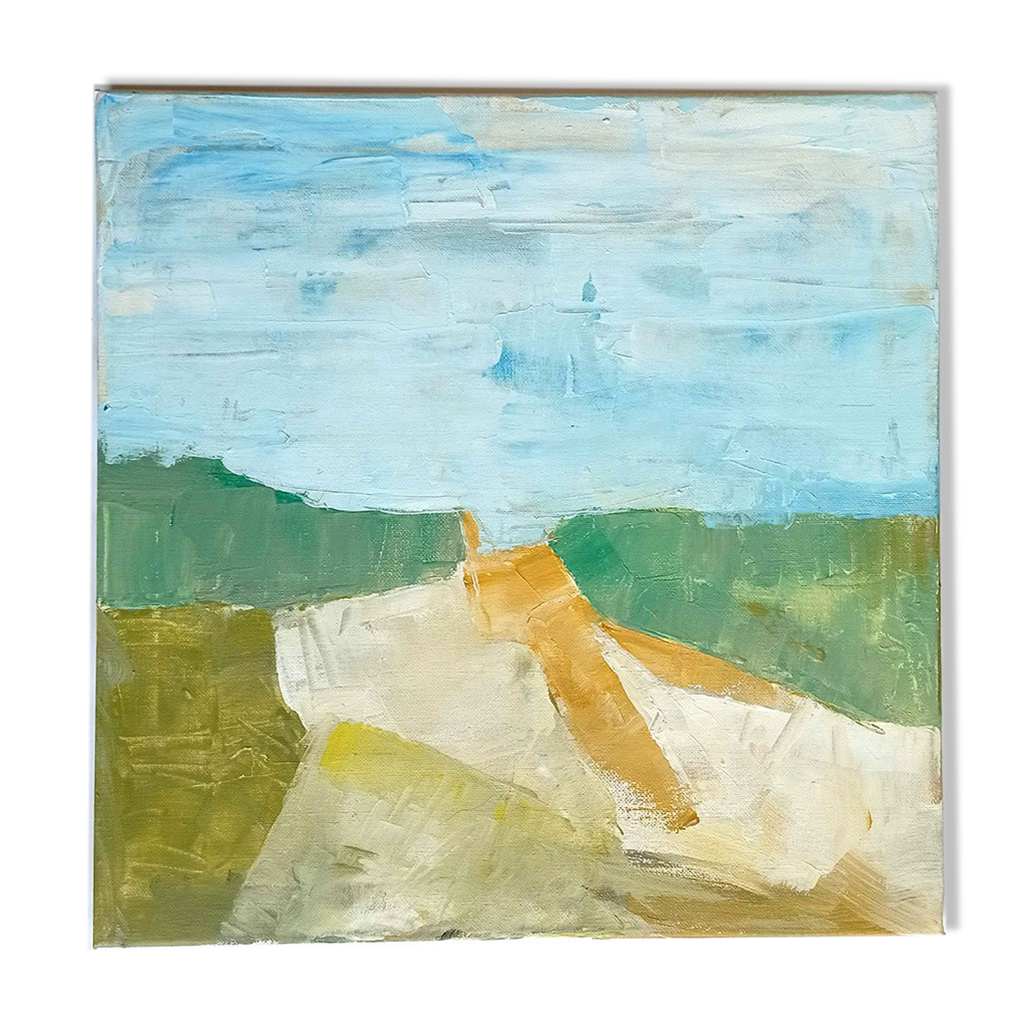 Modern painting - abstract Mediterranean landscape