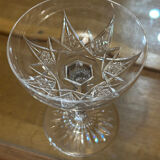 20 Crystal Champagne Coupes by Baccarat, Éperon model, before 1936.