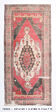 4x10 red & beige wool vintage rug 140x301cm