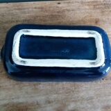 Vallauris stamped pocket emptier in flamed stoneware