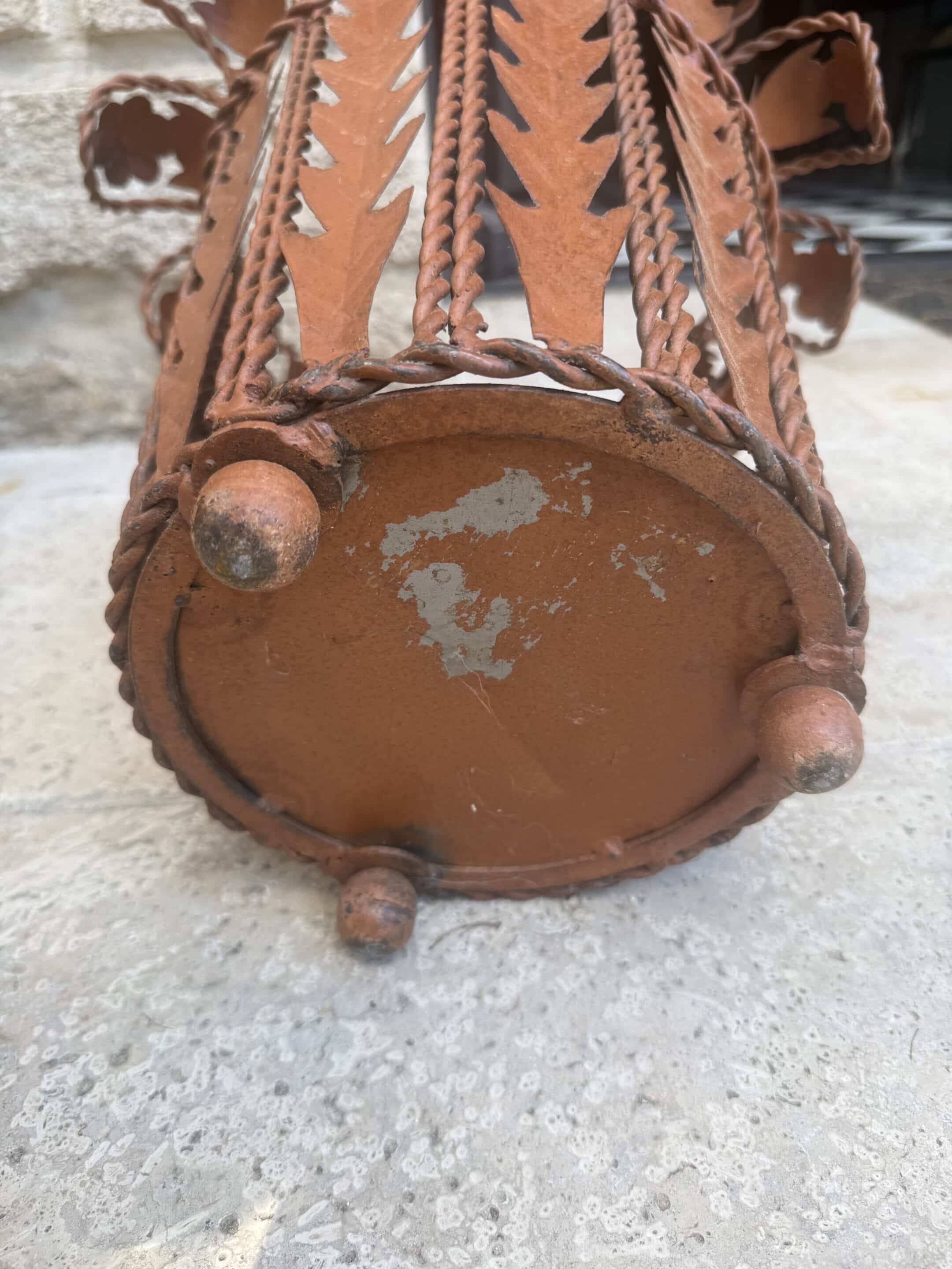 Umbrella stand or metal plant pot inspired by Art Nouveau, 20th century