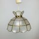Vintage 60s mother-of-pearl and brass pendant light