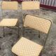 Set of 4 vintage folding chairs / 70's theater armchairs