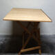 Old architect's table all in wood 50s
