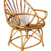 Set of 10 rattan armchairs from the 1960s, France.