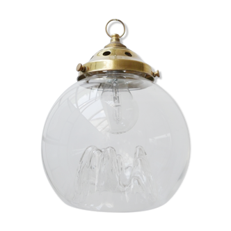 Mid-century italian blown glass 'mountain' pendant light