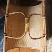 Vintage wicker log basket magazine holder