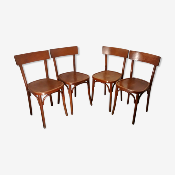 Set of four bistro chairs