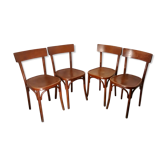 Ensemble de quatre chaises de bistrot