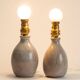Set of two small glazed stoneware lamp bases – 1960s