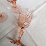 6 pink-footed glasses