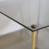 Smoked glass table 70s 80s true vintage design side table, set of 2