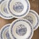 5 assiettes creuses vintage "chevaux"