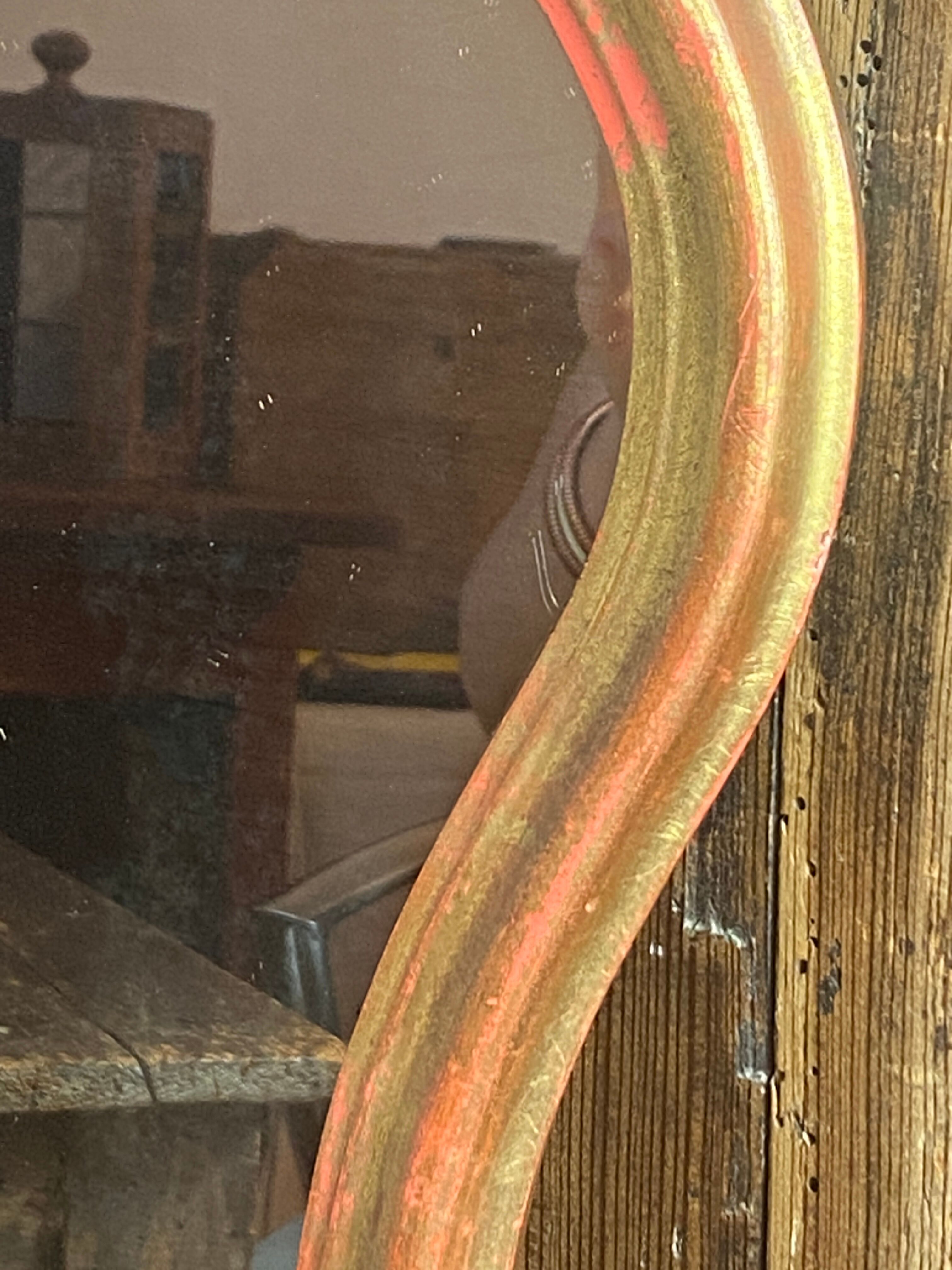 Golden wooden mirror