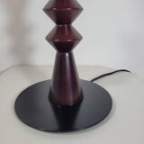 Vintage Aluminor France table lamp in wood and metal