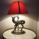 Old Pewter Deer Table Lamp