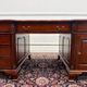 Classic English partner desk green leather
