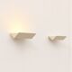 Pair of vintage wall sconces, matte white metal, France, 1970.