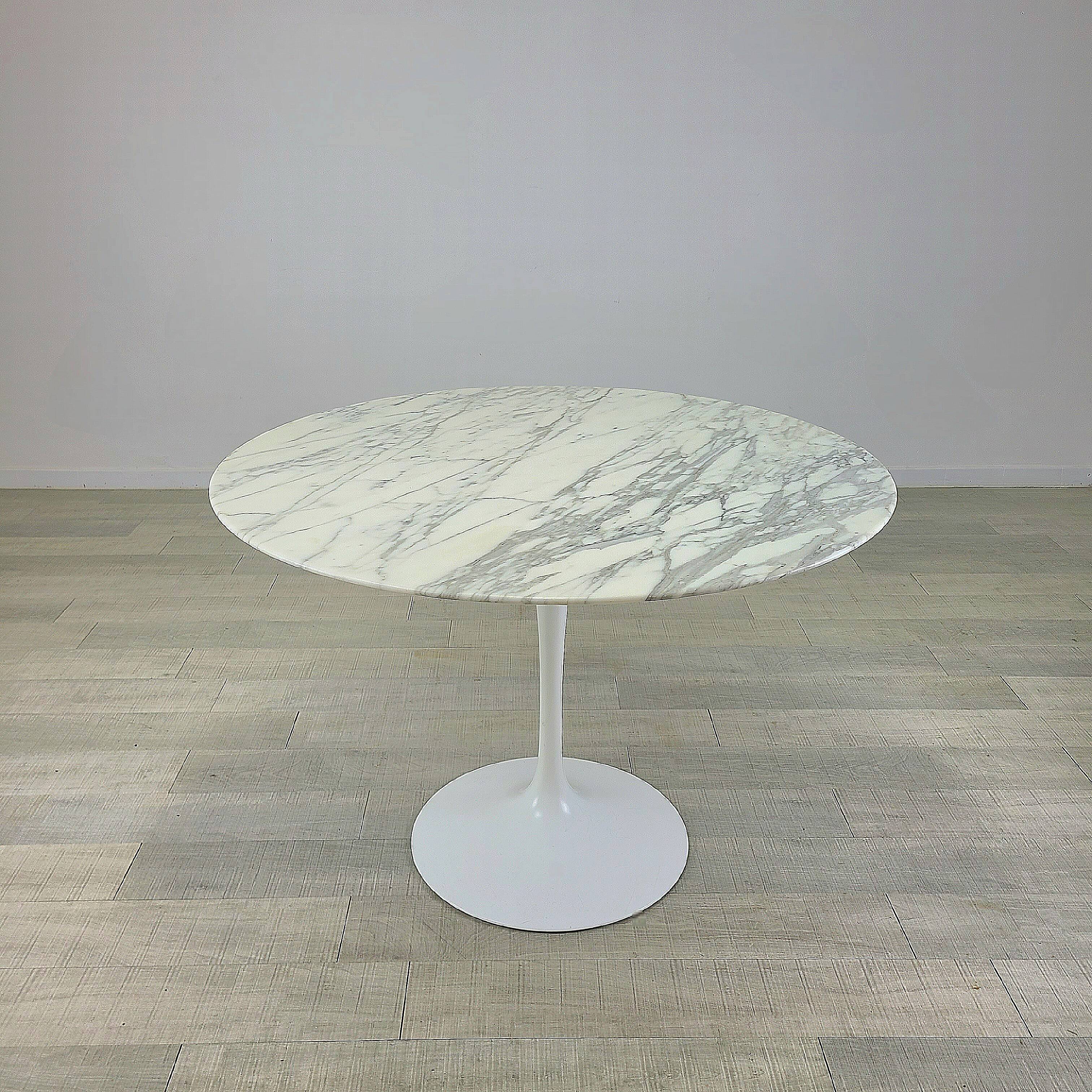 Knoll International Eero Saarinen dining table vintage 1970 marble