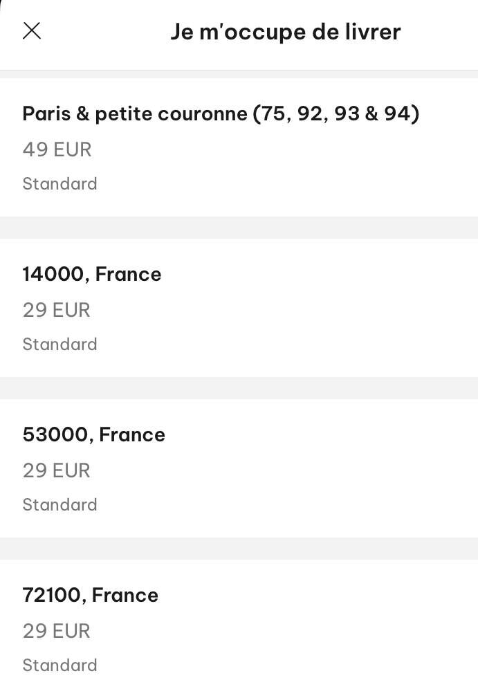 Table de sinistré année 40