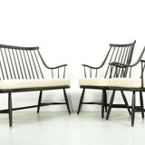 Model Grandessa armchairs and matching sofa by Lena Larsson for Pastoe & Nesto, 1959, Set of 3