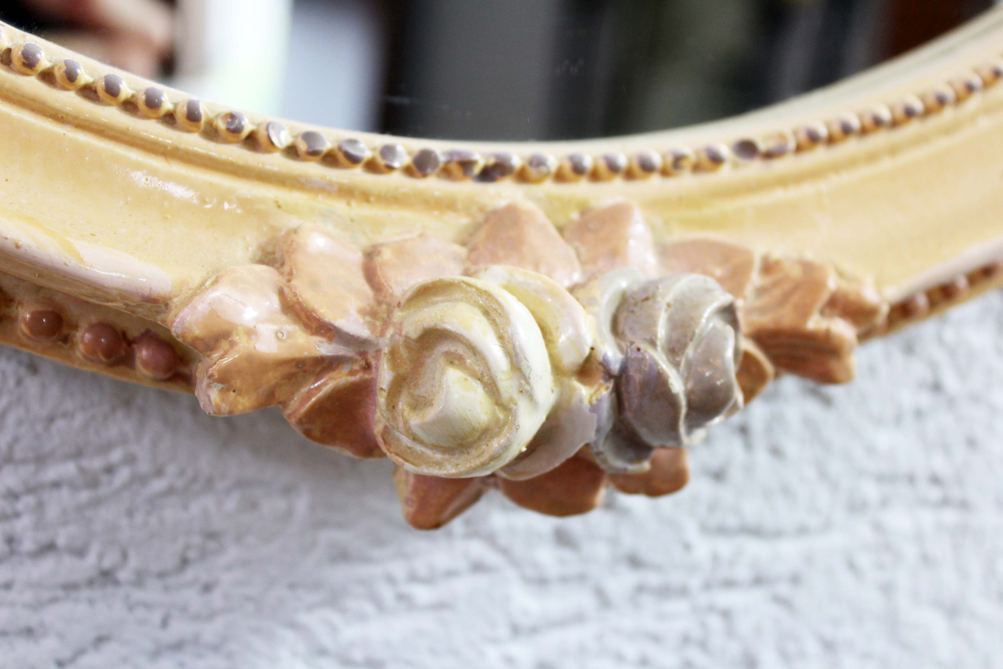 Mirror vintage floral decoration 49x49cm