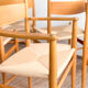 Ensemble de 6 chaises CH36 + 1 fauteuil CH37 de Hans J. Wegner en chêne